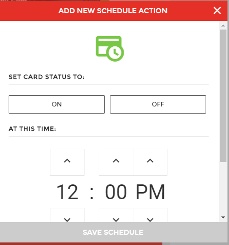Add a New Schedule Action: Save Schedule