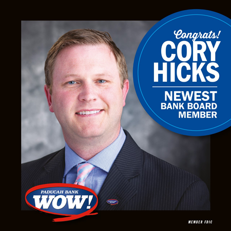 Cory Hicks Elected to Paducah Bank Board.