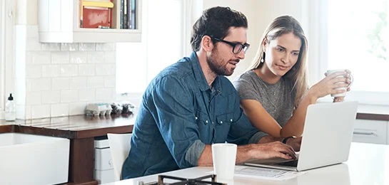 Two people applying for a loan.