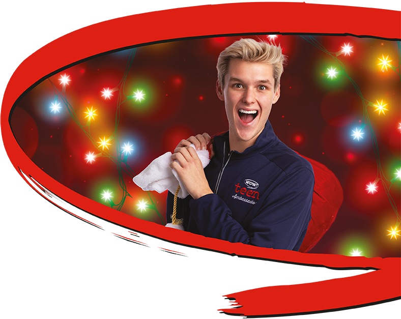 Lady using her wow mobile app