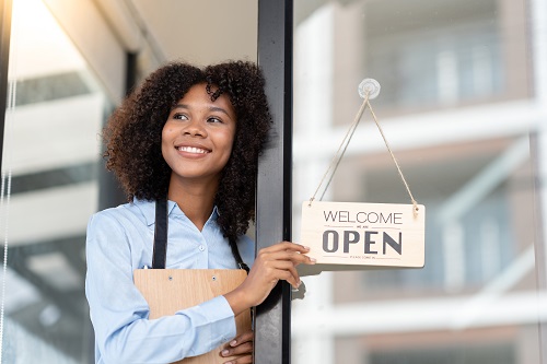 Business owner is open for business